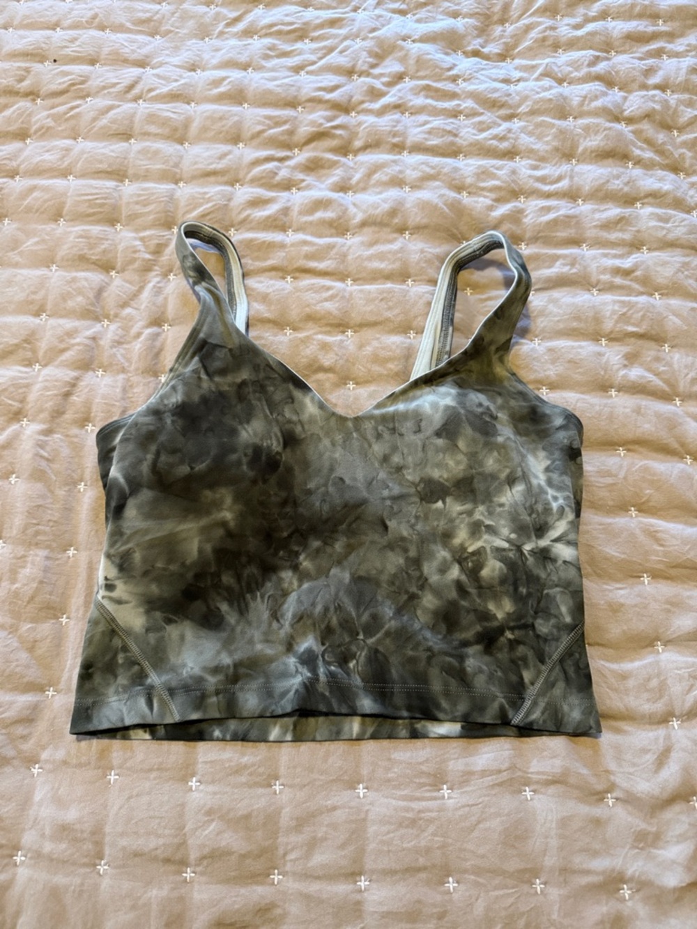 lululemon athletica Green Tie-Dye Aligned Tank